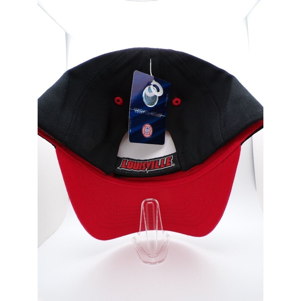 Louisville Boys L Logo Baseball Cap Black Red Kids One Size Official - Picture 3 of 4